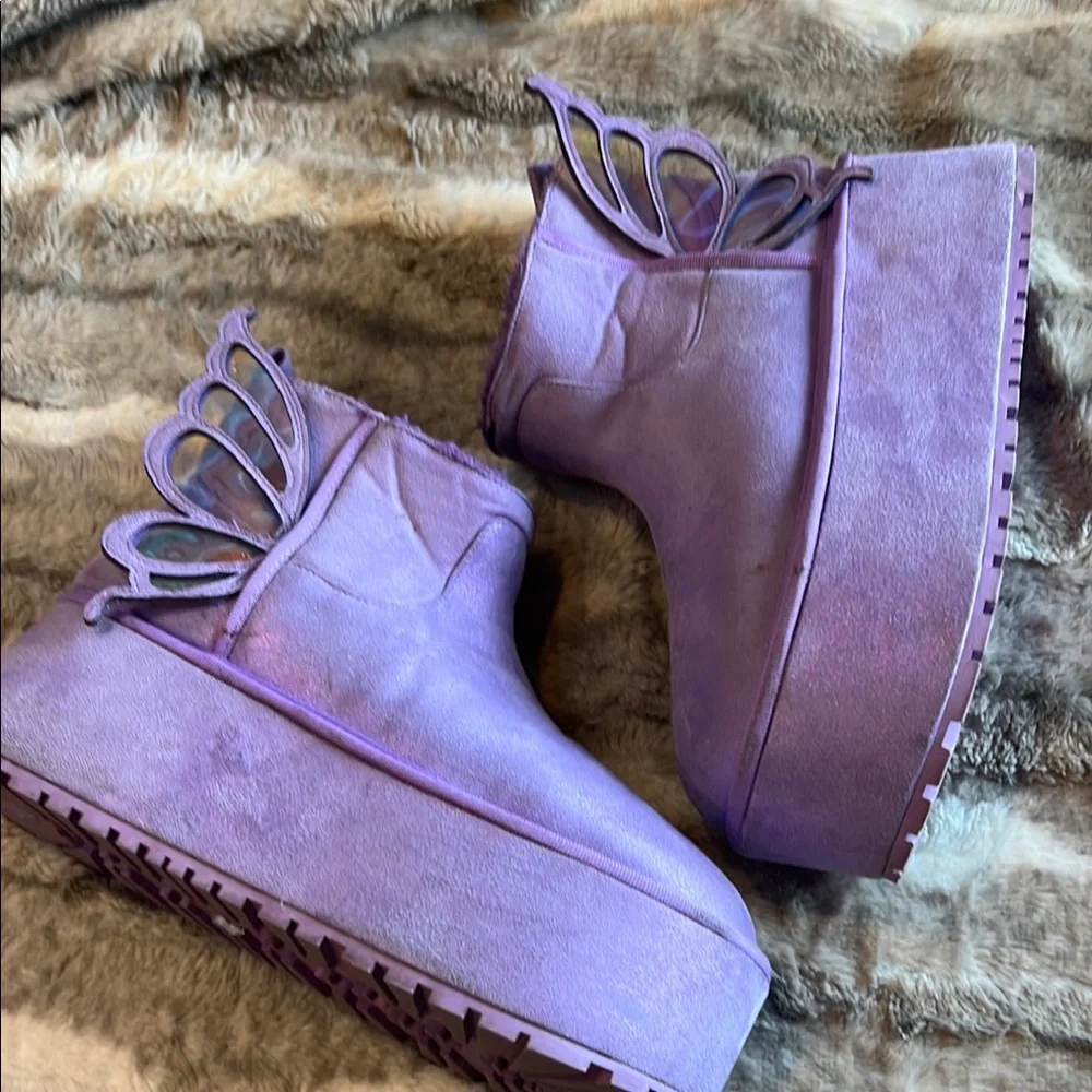 Current mood fairies flight Platform Ankle Boots - Picture 1 of 10